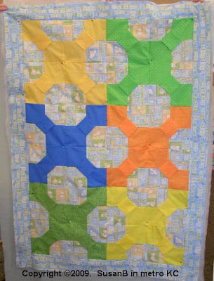 3D bow-tie quilt top