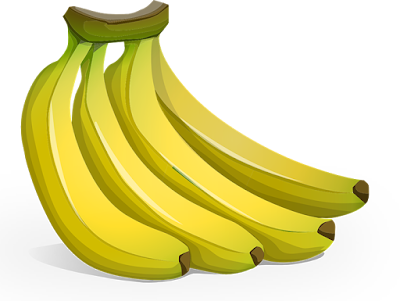 banana clipart bw 