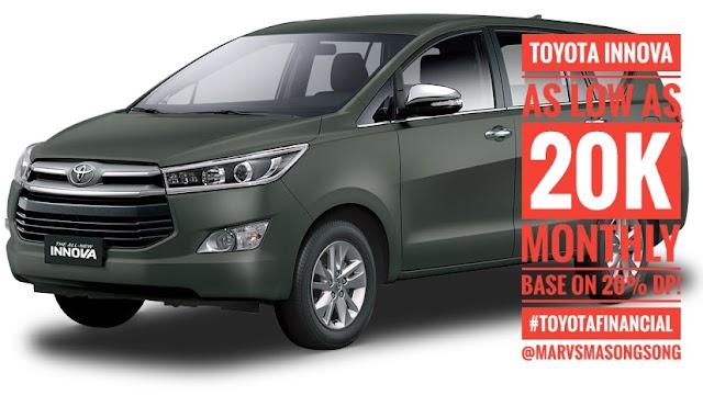 PROMO! Toyota INNOVA as low as 20k Monthly base 20% DP under Toyota Financial!