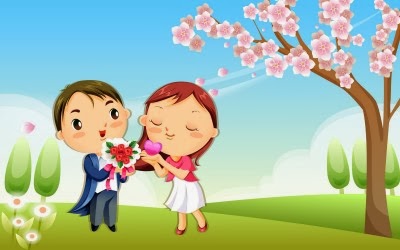 Gambar Cinta Kartun Pasangan  Cinta Yang Romantis Super 