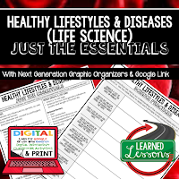 Life Science Just the Essentials Content Outlines, Next Generation Science, Outline Notes, Test Prep, Test Review, Study Guide, Summer School, Unit Reviews, Interactive Notebook Inserts