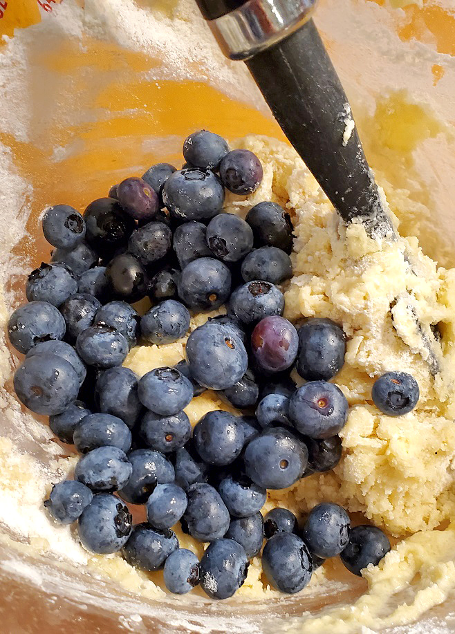 batter for blueberry muffins