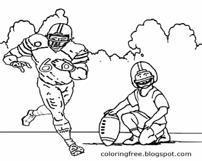 US sports drawing big team home game football printable American coloring pages for boys activities