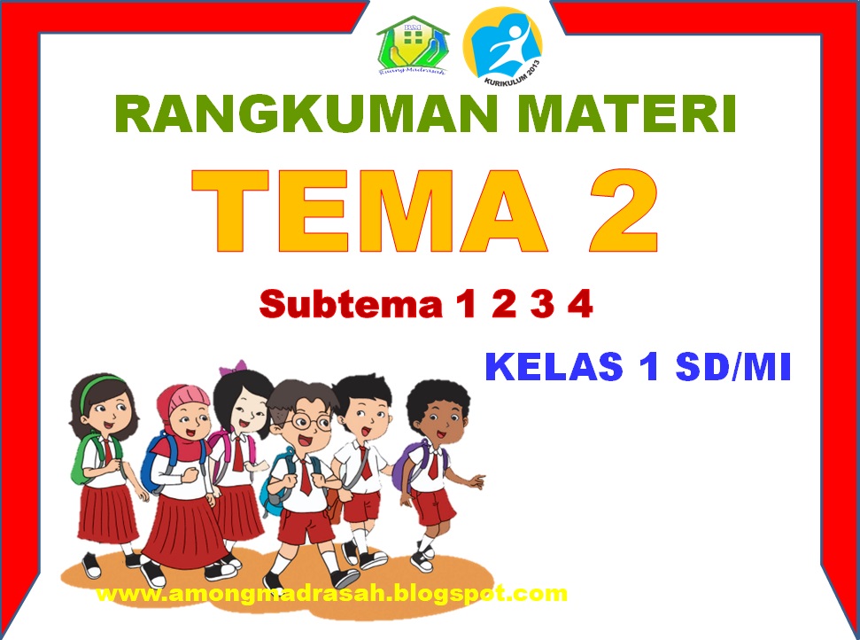 Rangkuman Materi Belajar Tema 2 Kelas 1