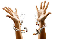 broken chains, hands in worship