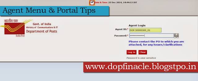 Agent ID Creation Procedure and Agent Portal Tips : DOP Finacle