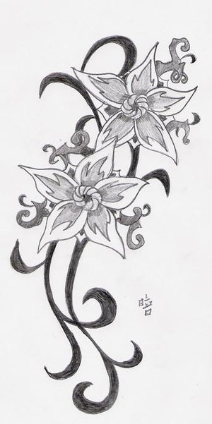 black and white flower tattoos. Flower tattoo is one of the