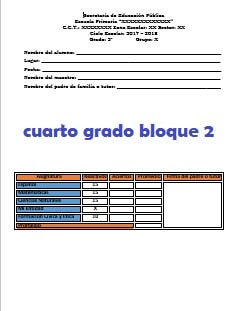 Examenes Cuarto grado primaria 2017-2018