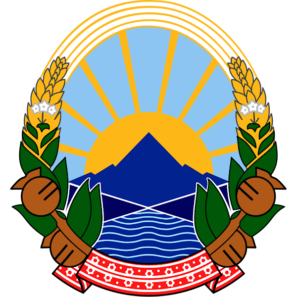 Logo Gambar Lambang Simbol Negara Makedonia Utara PNG JPG ukuran 600 px