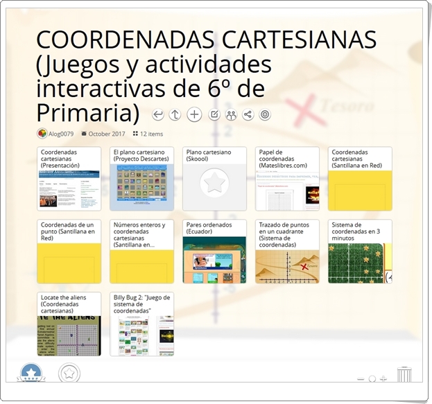 "12 juegos y actividades interactivas para el aprendizaje de las COORDENADAS CARTESIANAS en 6º de Primaria"