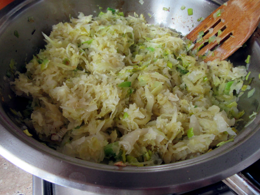 leeks and sauerkraut