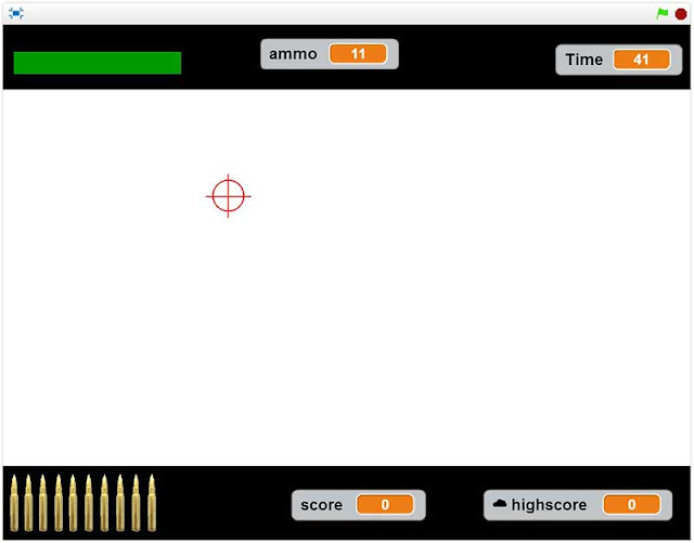 2D game interface for a shooter game