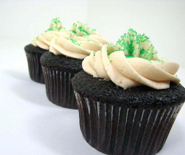 Guinness Cupcakes with Bailey’s Irish Cream Frosting