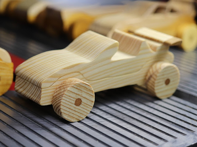 Handmade Wooden Toy Car Convertible From The Speedy Wheels Series