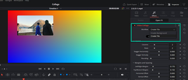 create tile con video