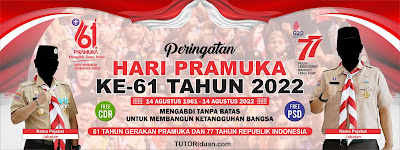 Banner Hari Pramuka Ke 61 CDR PSD