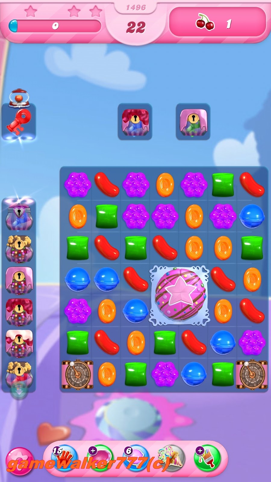 Candy Crush Saga Android版 をまったり攻略するblog レベル1496 攻略 キャンディークラッシュサーガ