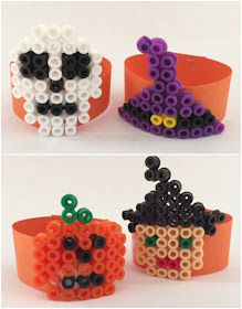 Hama bead napkin rings for Halloween