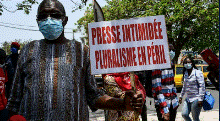 des manifestants au Sénégal