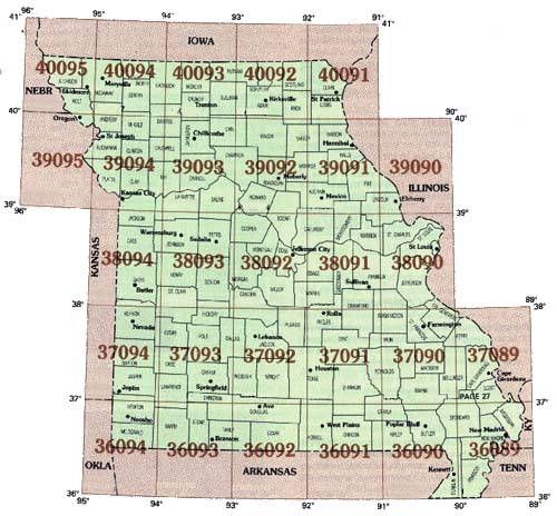 topographic maps of missouri. series topographic map.