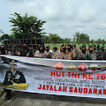 Serbu Yon 126 KC , Kapolres dan Para Personil  Polres Batu Bara Ucapkan HUT TNI ke 76