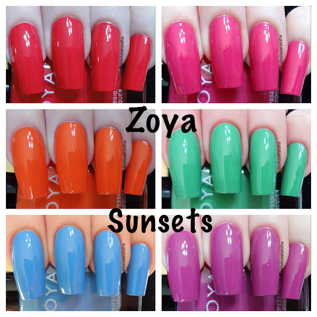Zoya Sunsets Swatches