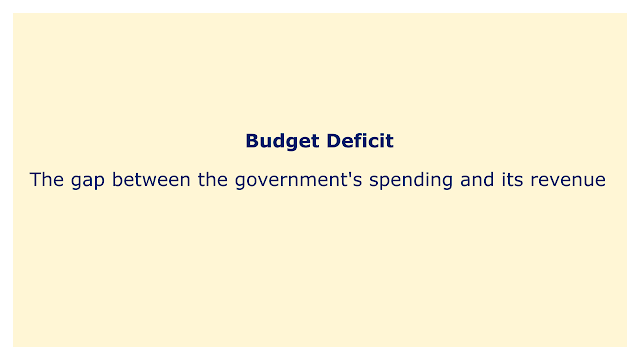 The gap between the government's spending and its revenue.