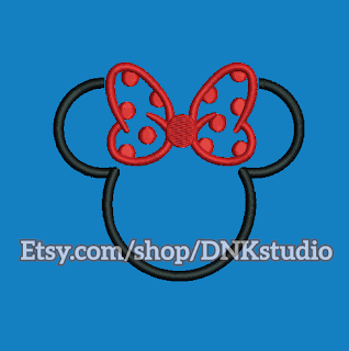 Minnie Mouse Disney Embroidery Design