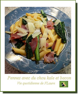 Vie quotidienne de FLaure : Pennes avec du chou kale et bacon