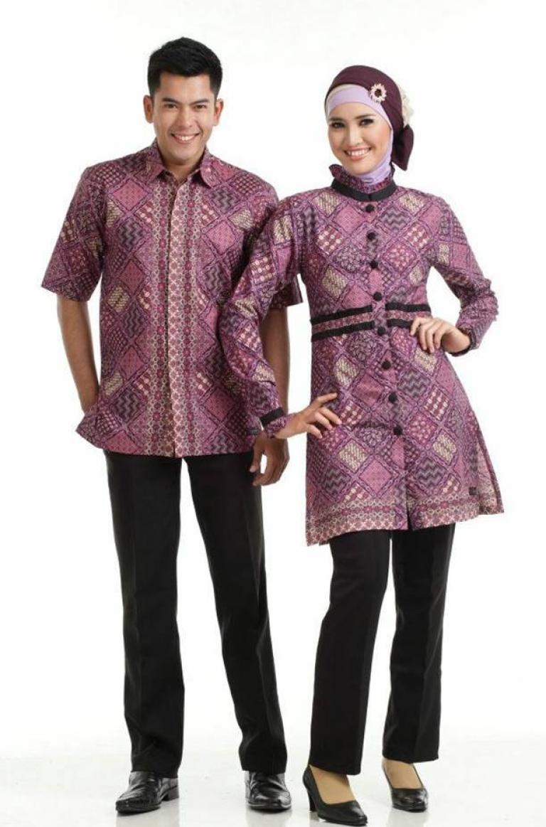 Model Baju  Muslim  Batik  Pesta Modis Atasan Untuk Pria 