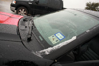 Sleet and Snow Build up on 2002 Ford Mustang GT