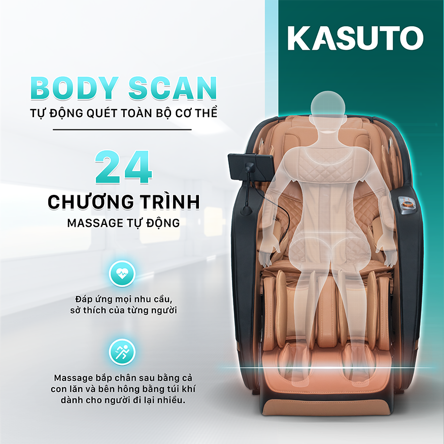 Ghế massage Kasuto DVGM-20002 chế độ Body Scan