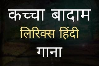 kacha badam lyrics in hindi