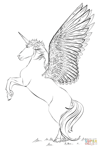 Click The Unicorn With Wings Coloring Pages To View Printable Version Or  Color It Online Patible With Ipad And Android Tablets
