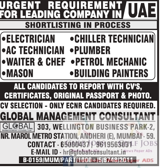Leading company UAE latest Job Vacancies
