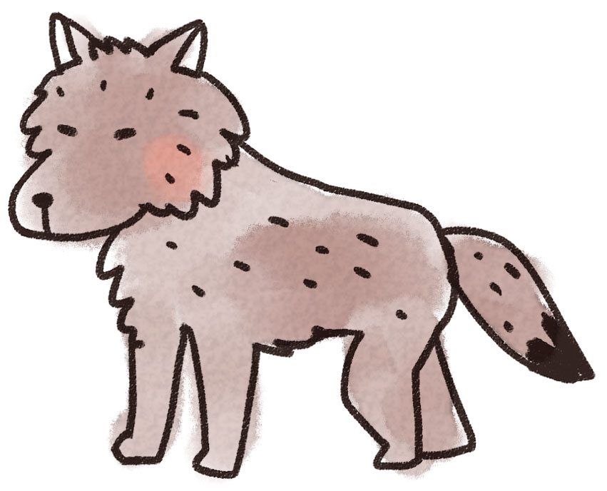 オオカミのイラスト 動物 ゆるかわいい無料イラスト素材集 オオカミのイラスト 動物 ゆるかわいい無料イラスト素材集