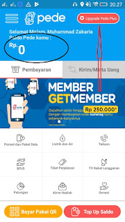 cara verifikasi akun di aplikasi Pede Android
