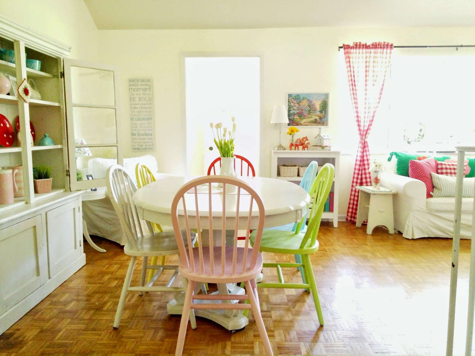 hopscotch lane: Colorful Dining Room Chairs