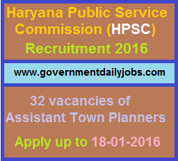 HPSC RECRUITMENT 2016 APPLY ONLINE FOR 32 ASSISTANT TOWN PLANNER POSTS