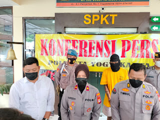 Polsek Mantrijeron - Polresta Yogyakarta Gelar Konferensi Pers Ungkap Pembobolan Mesin ATM BCA di Alfamidi Jalan Bantul