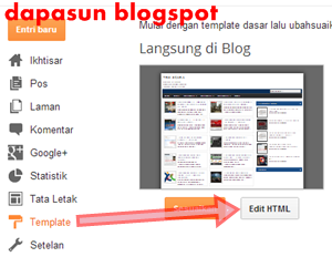 Efek Bayangan Di Template blog