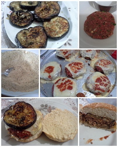 Cheeseburguer a Parmegiana com Berinjela