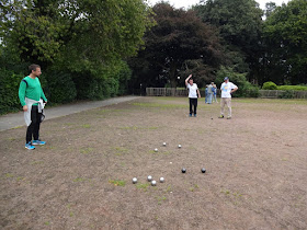 Playing Petanque in Stockport