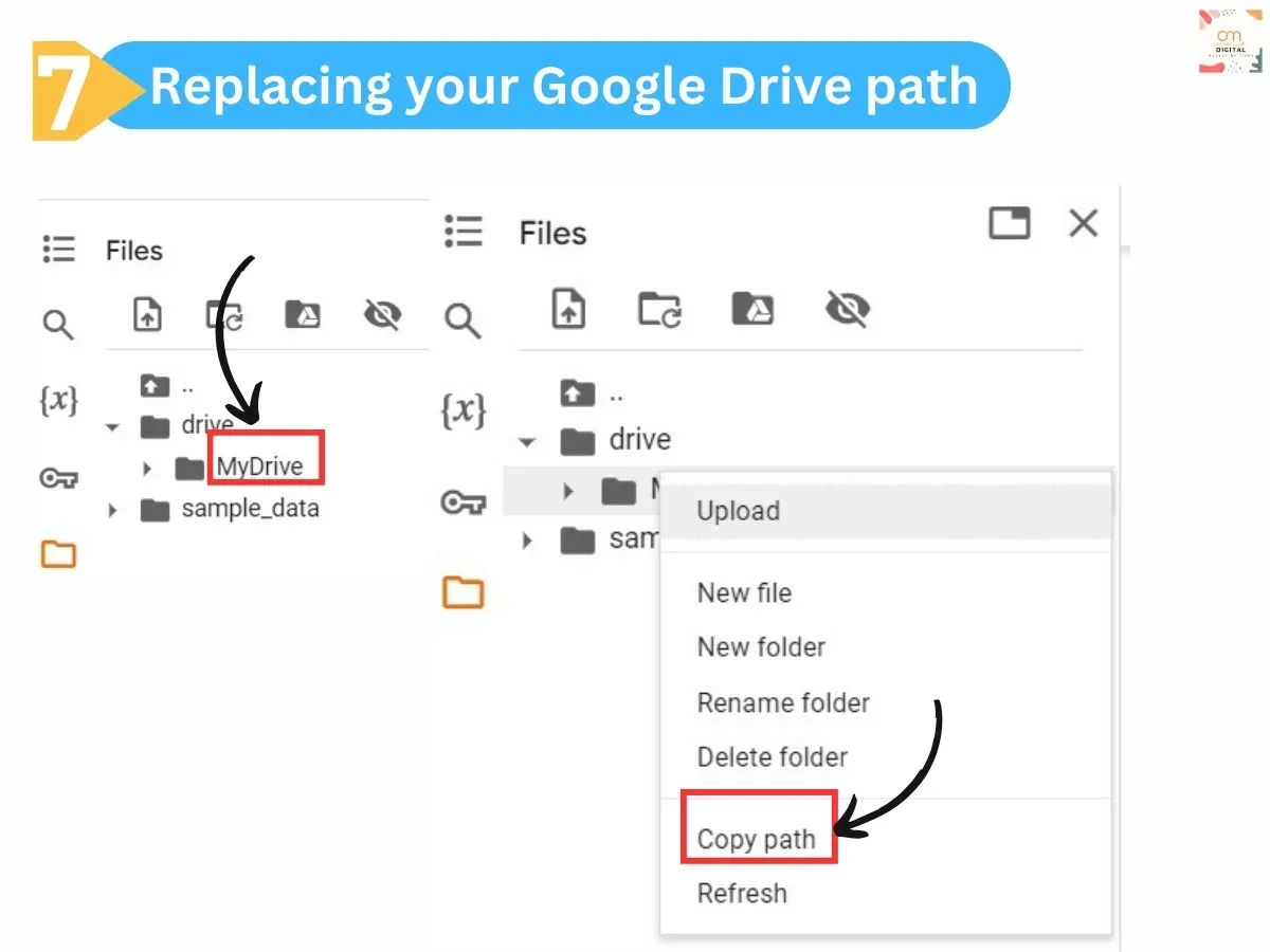 Replacing your Google Drive path 2
