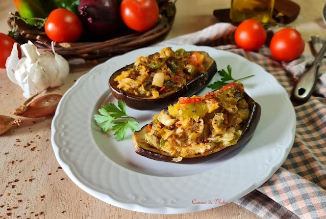 Berenjenas rellenas de bacalao