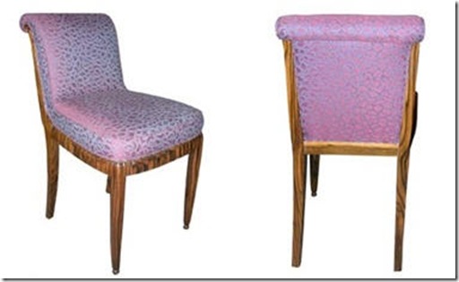 1st dibs macassar ebony side chairs by jules leleu French circa 1923 
