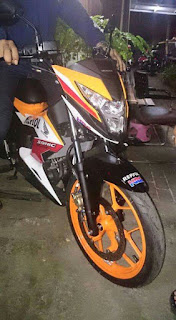 Tampak Depan Honda Sonic 150R Repsol Livery