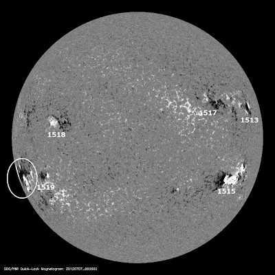 Manchas solares 07 de Julio de 2012