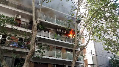 Incendio en el barrio de Palermo