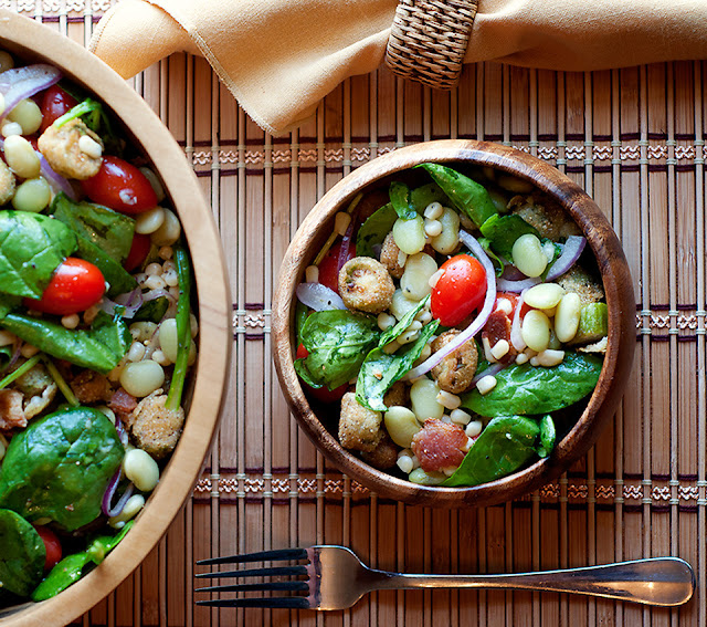 Succotash Salad with Fried Okra Recipe